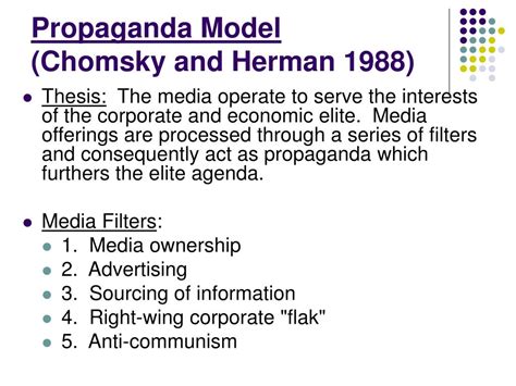 The Herman–Chomsky Propaganda Model: A Critical